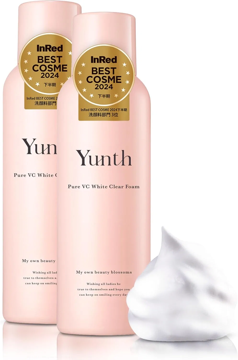 Пенка для умывания Yunth Raw VC White Clear Foam 120 г, набор 2 шт.