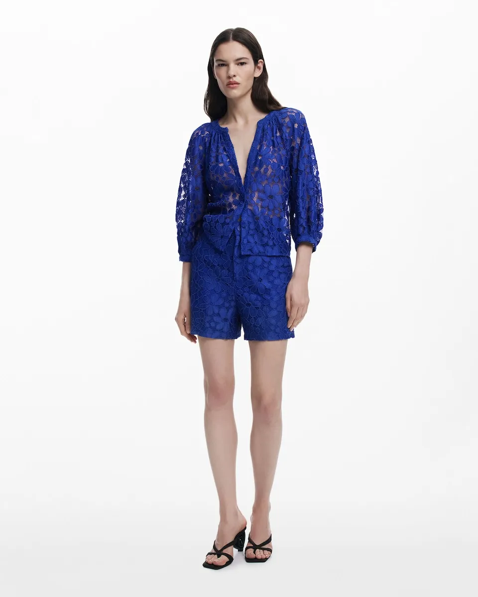 

Женские кружевные шорты Desigual, синий