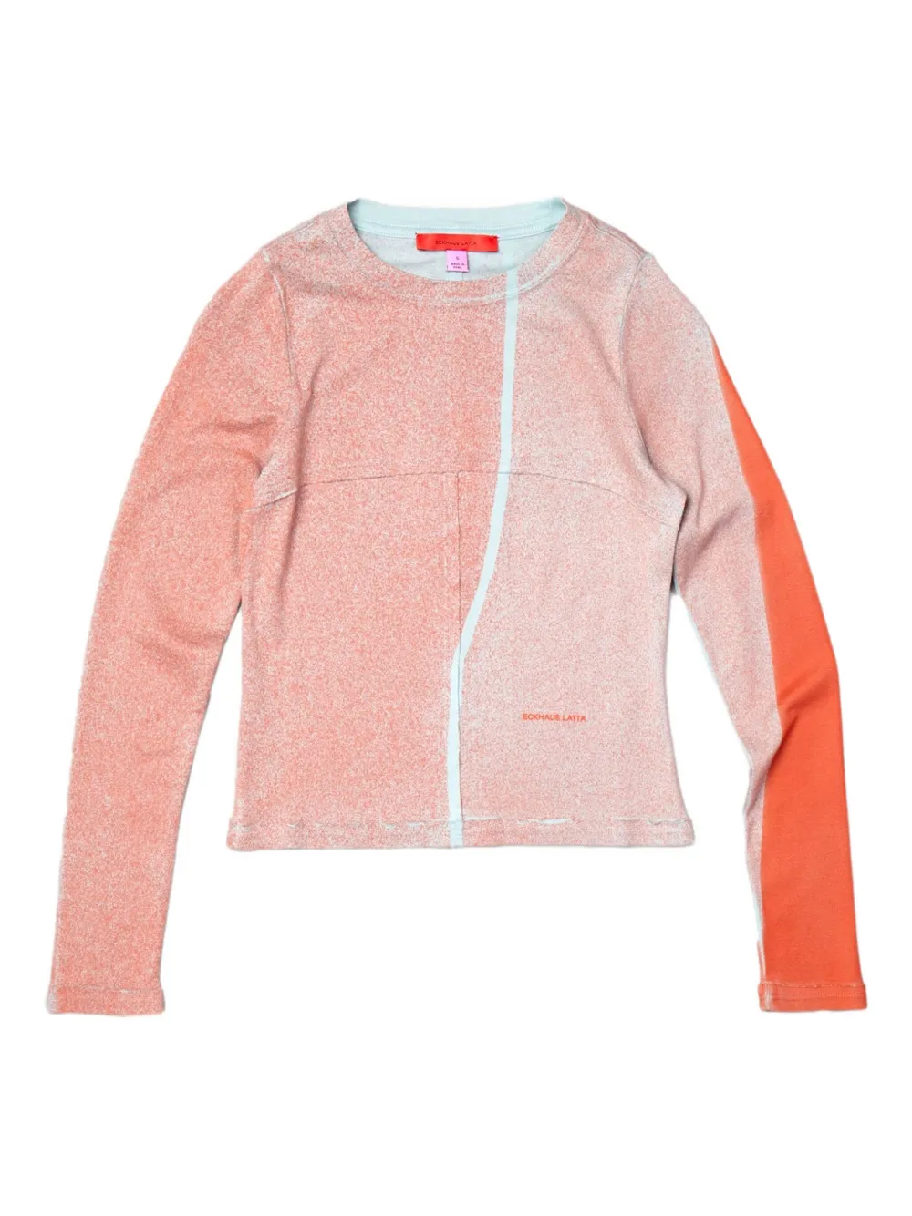 

Футболка с цветными блоками Eckhaus Latta, оранжевый