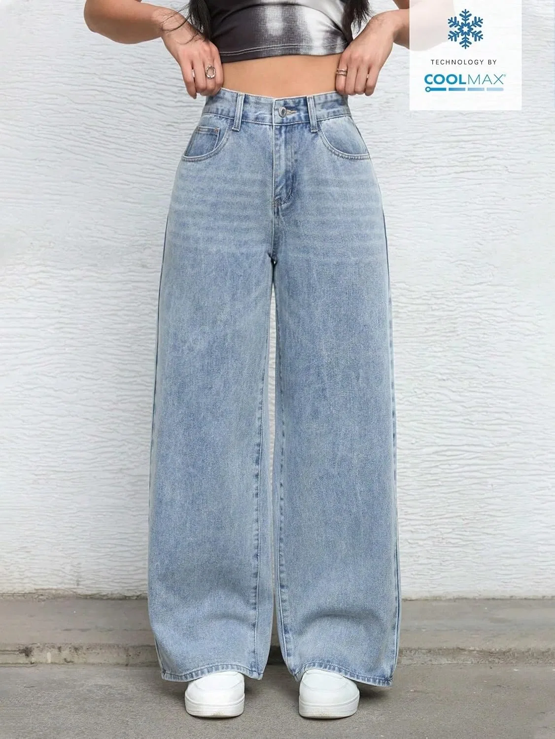 Джинсы свободные, Baggy Jeans, Light Wash — фото 3