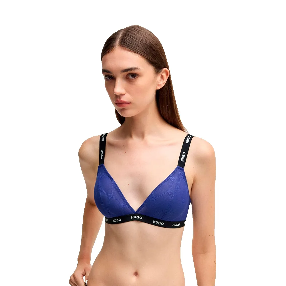 

Бюстгальтер HUGO Sporty Lace Triangle, синий