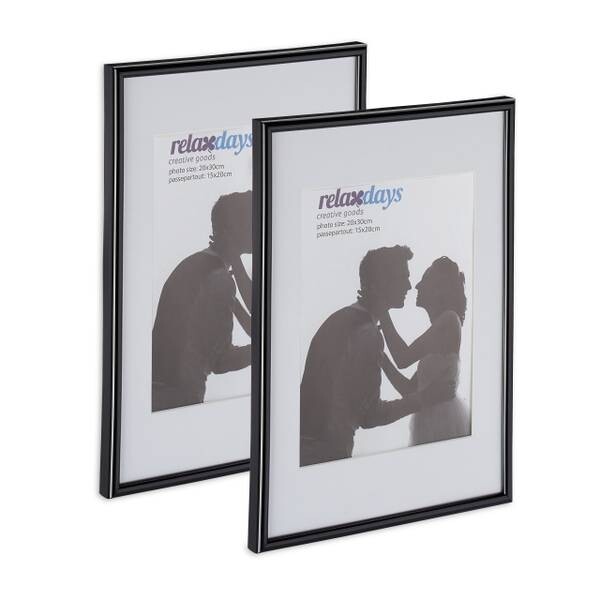 

Рамка для фотографий Relaxdays 2 шт 20x30 cm, черно-белый
