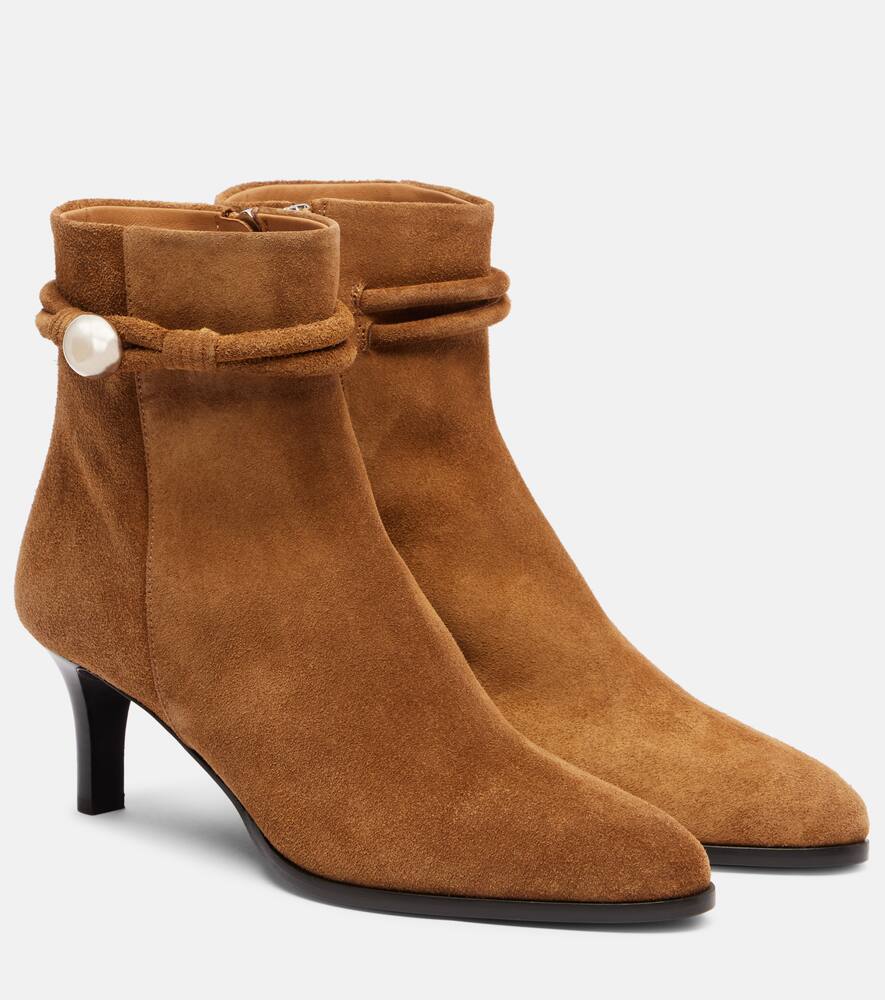 Миниатюрные замшевые ботинки Miniky Button Isabel Marant, Cognac
