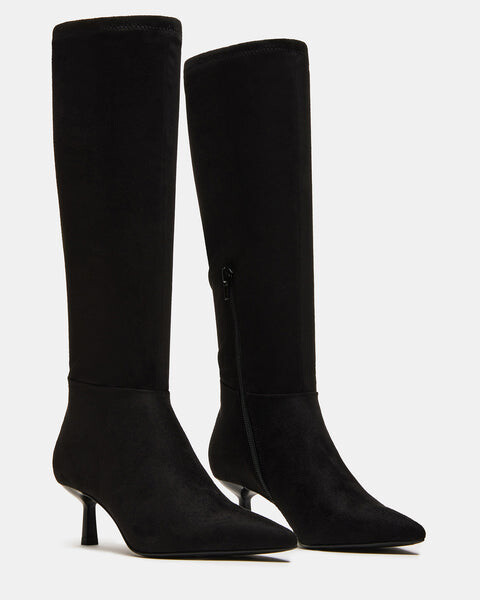 Сапоги женские Steve Madden Astoria высокие на тонком каблуке, черный — фото 3