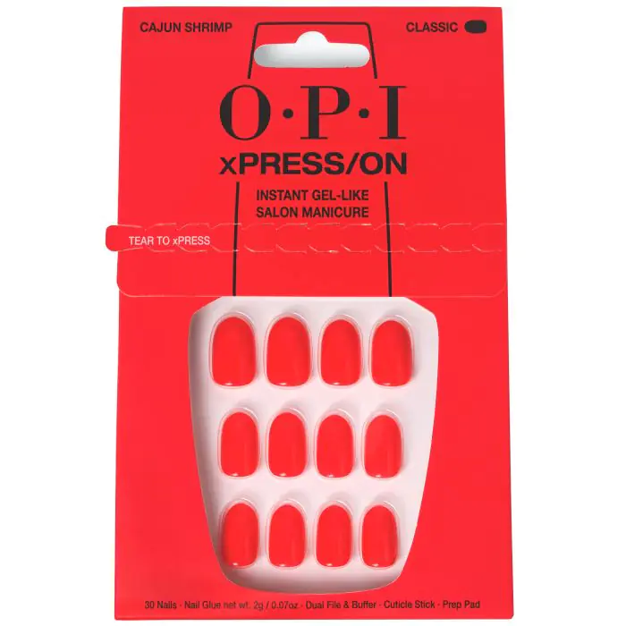 

Накладные ногти xpress/on uñas postizas Opi, цвет cajun shrimp