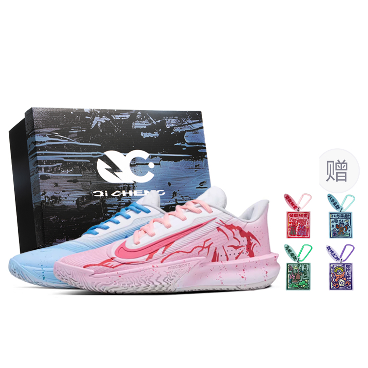 

Nike Баскетбольные кроссовки Precision 7 Low Top мужские, розово-синие