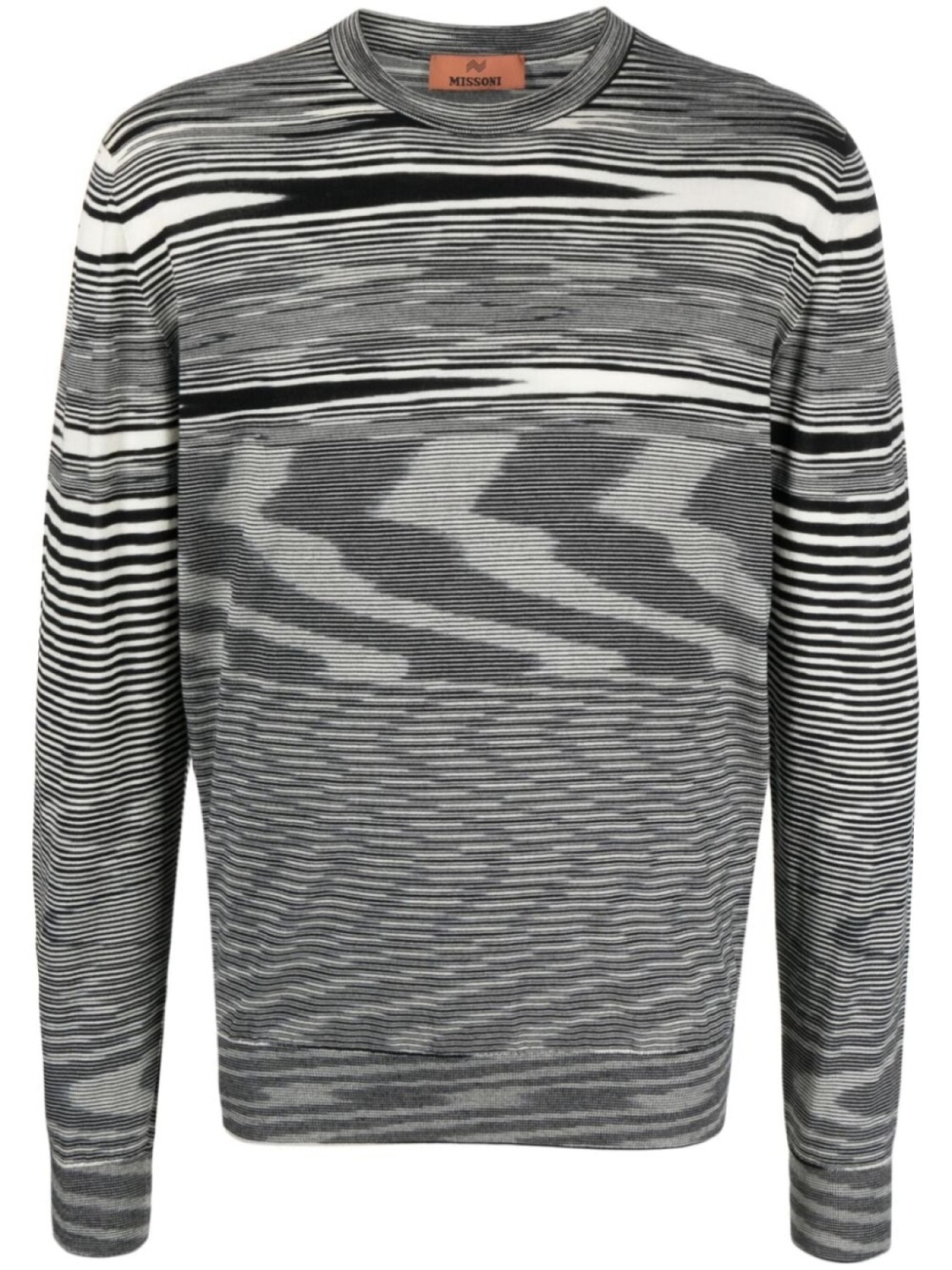 

Missoni striped intarsia-knit wool jumper, черный