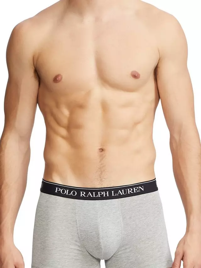 Трусы Ralph Lauren Polo Ralph Lauren Cotton 3 шт, цвет black/grey/white — фото 4