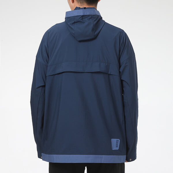 Куртка adidas Wj Wb Series Sports Windproof Hooded Jacket Navy Blue, синий — фото 4