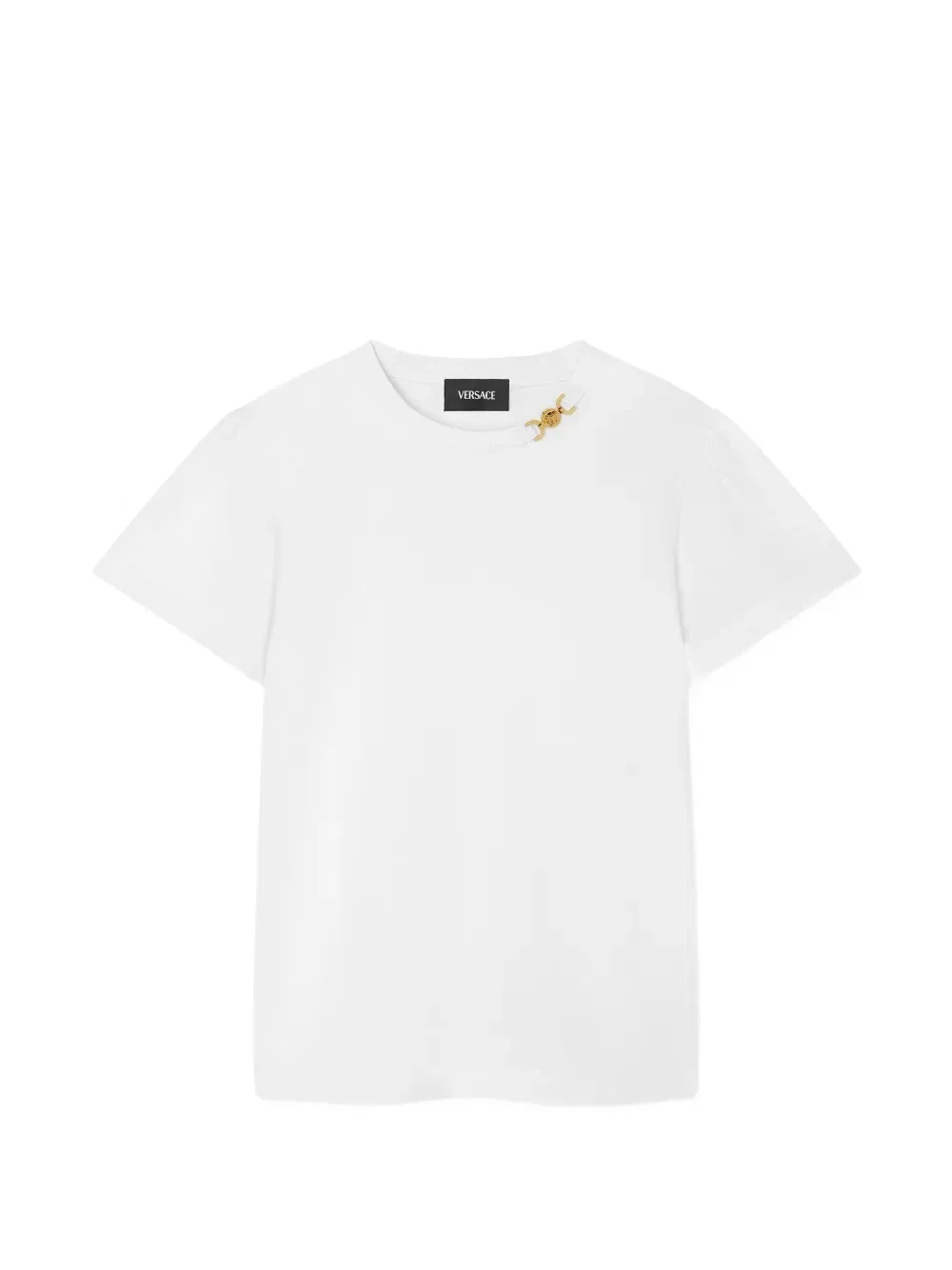 Футболка из хлопкового джерси Versace Kids, белый