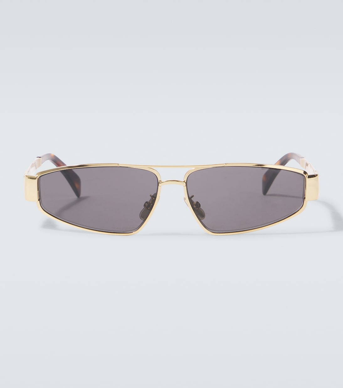 

Триумф металлические прямоугольные солнцезащитные очки Celine Eyewear