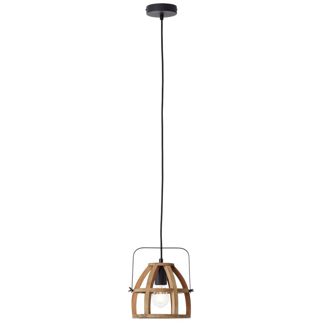 

Подвесной светильник Brilliant Lamp Calley 25см темное дерево/черный алюминий черный 1x A60, E27, 42 Вт