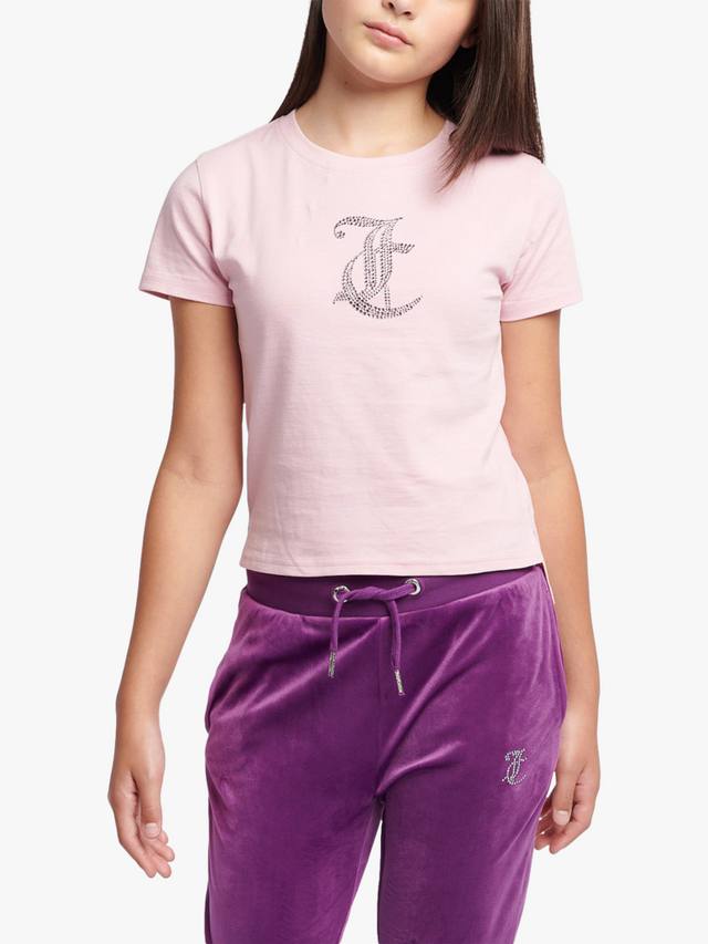

Детская тонированная футболка с диманте Juicy Couture, Pink Nectar