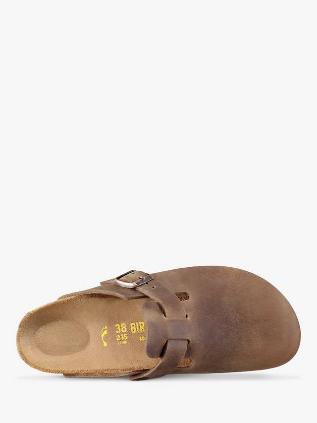 Бостонские промасленные сандалии из нубука Birkenstock, цвет Tabacco Brown — фото 3