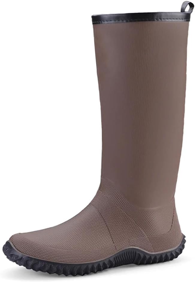 

Женские комфортные нескользящие водонепроницаемые ботинки для женщин для работы на открытом воздухе и рыбалки, мужские резиновые ботинки Generic, Brown Yn01