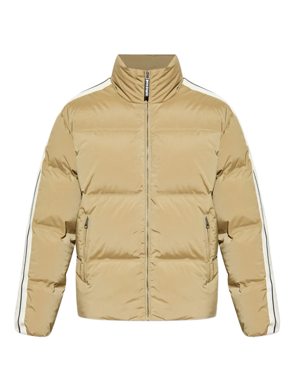 

Куртка на молнии с полосатыми деталями Palm Angels, бежевый