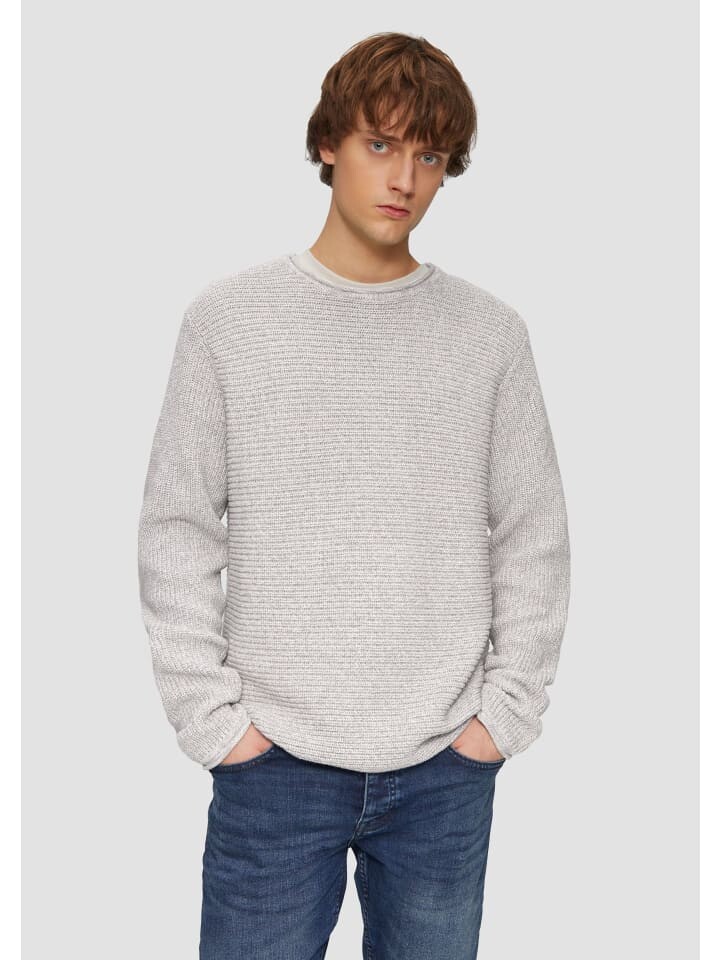 

Пуловер QS Strickpullover langarm, серый