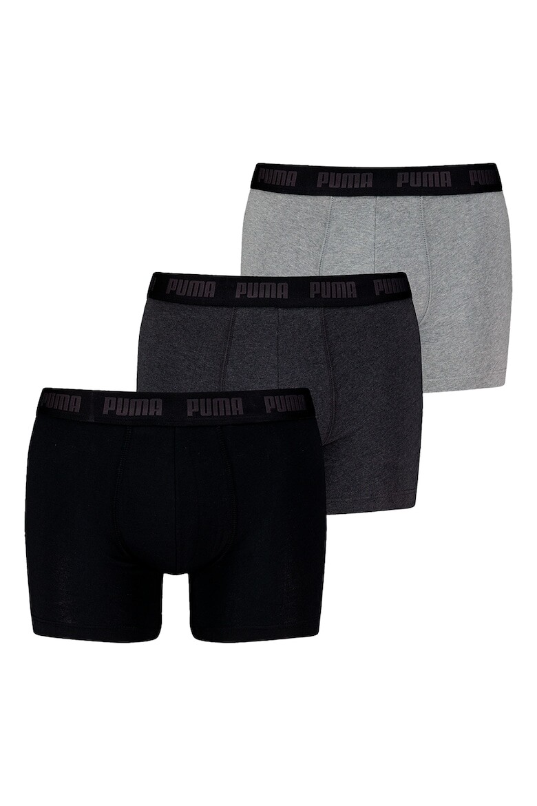 

Боксеры с логотипом на поясе - 3 пары Puma, черный