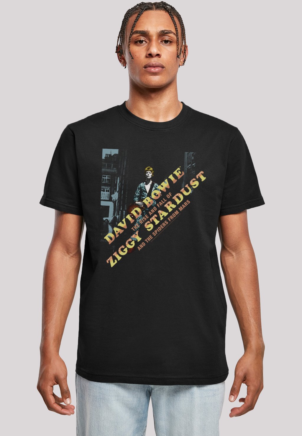 

Футболка с принтом DAVID BOWIE ZIGGY DIAGONAL F4NT4STIC, черный