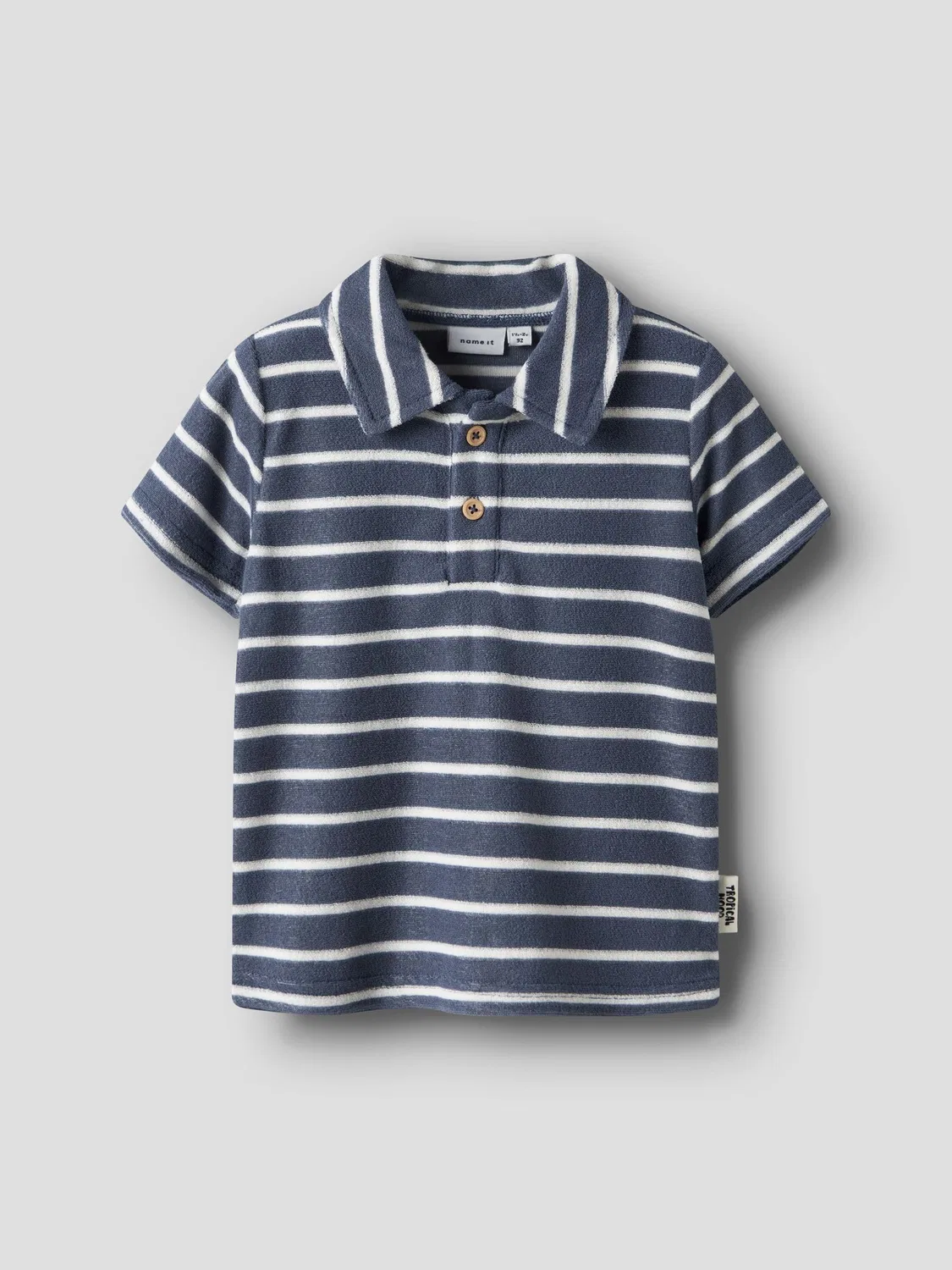 Поло из футера, Name it, vintage indigo — фото 3