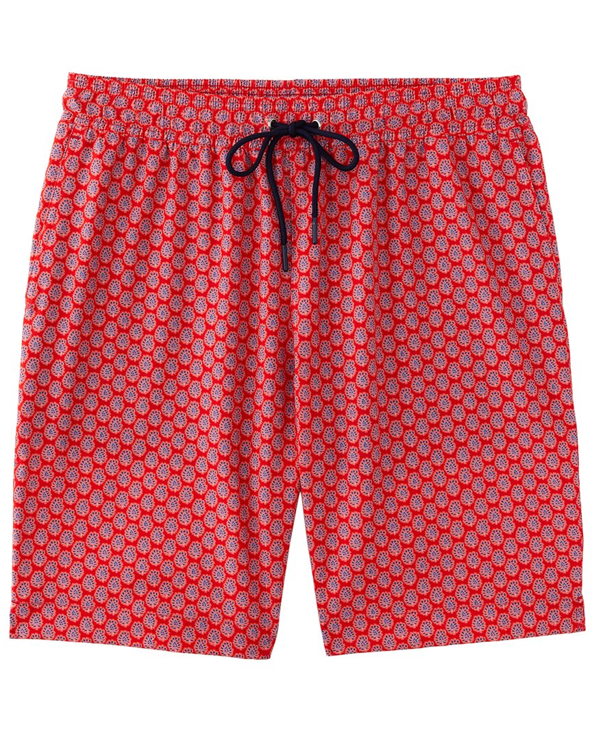 

J.McLaughlin Mini Surf Paisley Bruce Плавки Шорты, красный/синий