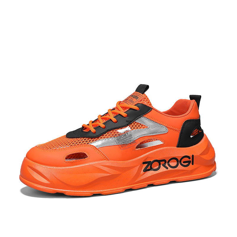 

KUPE Дышащие мужские низкие кеды повседневные оранжевые, цвет Orange