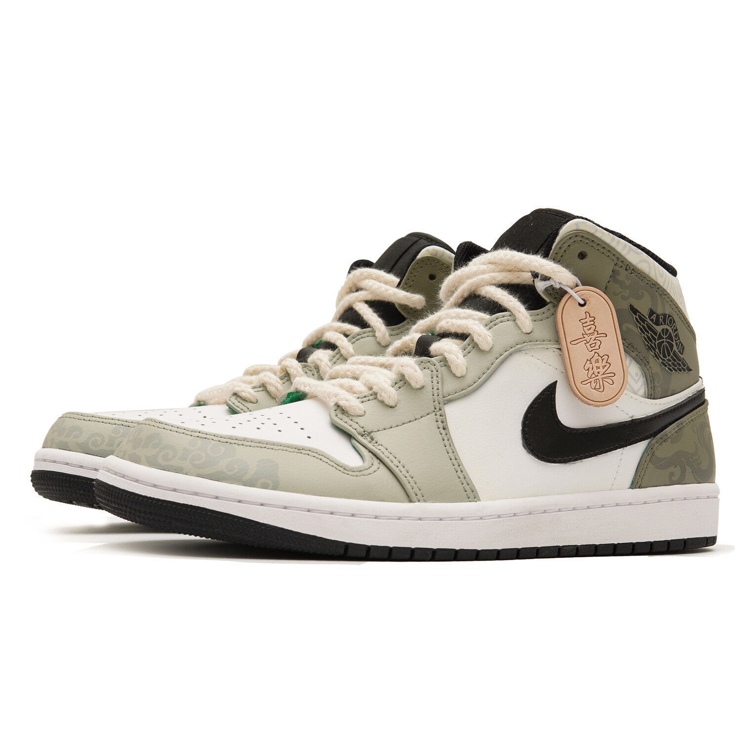 Кроссовки Air Jordan 1 Vintage Basketball Shoes Men Mid-Top White Coffee — фото 2