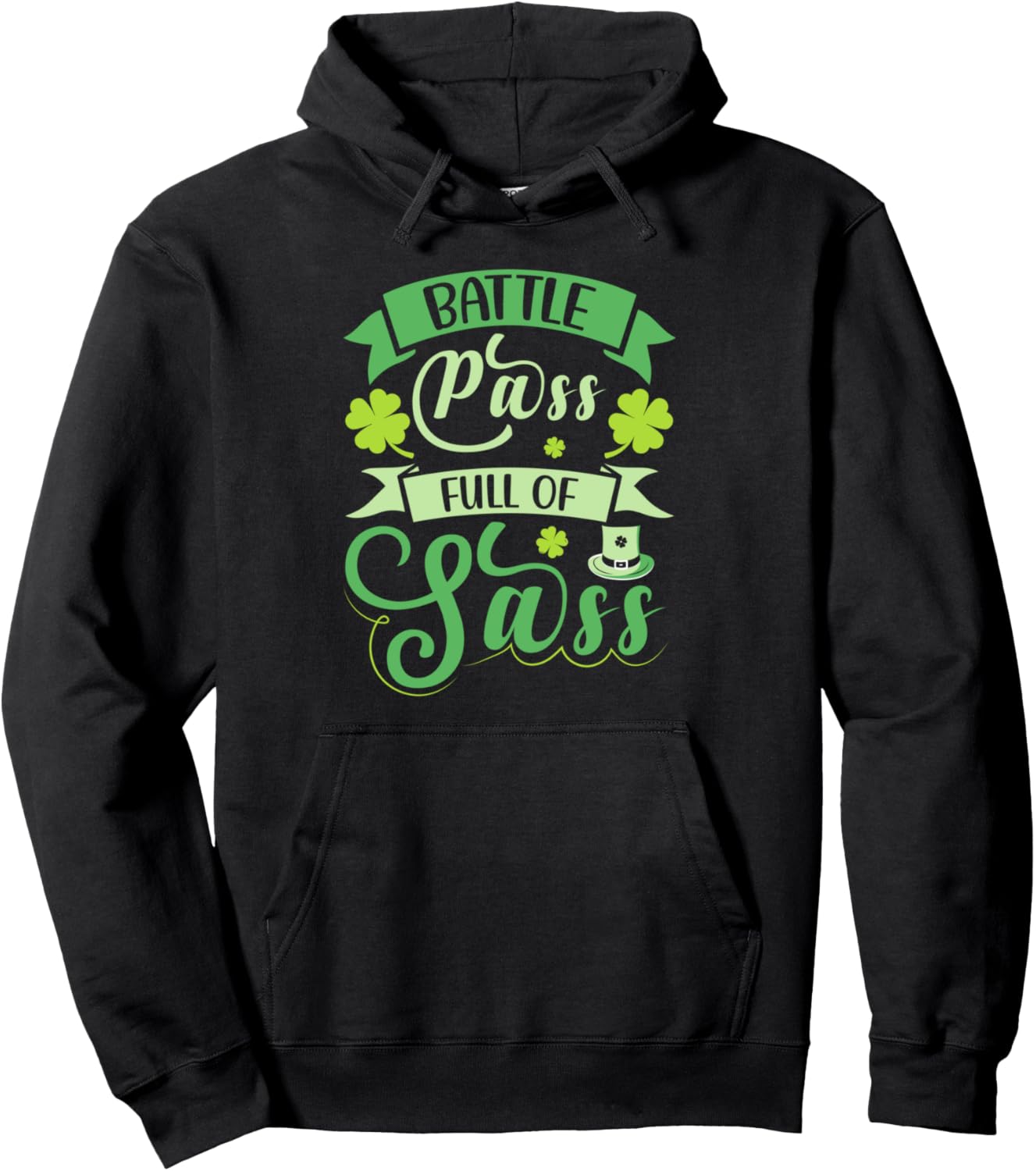 

Худи с надписью St Patricks Day Irish Battle Pass Full Of Sass, черное, размер S 99 Gifts Saint Paddy'S Day Ireland Accessories