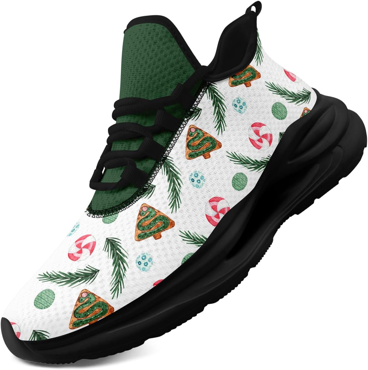 

Легкие кроссовки AWSOLE для бега на Рождество для мужчин и женщин с дышащей сеткой, спортивные и ходовые тренеры, белый/черный/зеленый/оранжевый/розовый
