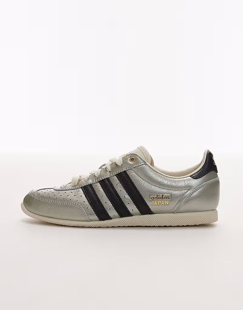 Кроссовки Adidas Originals Japan в цвете металлик серебристый и черный — фото 2
