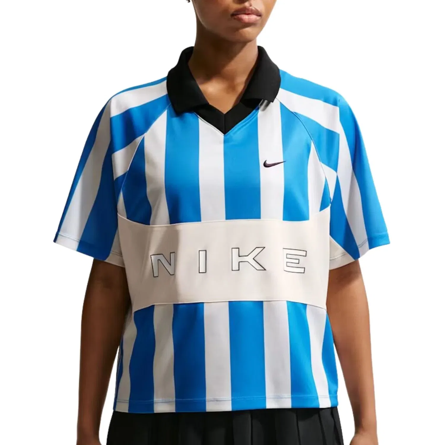 Футболка Nike NSW Street Oversized SS Stripe Jersey 'Chalk Lt Photo Blue' IO0913-435, мультиколор