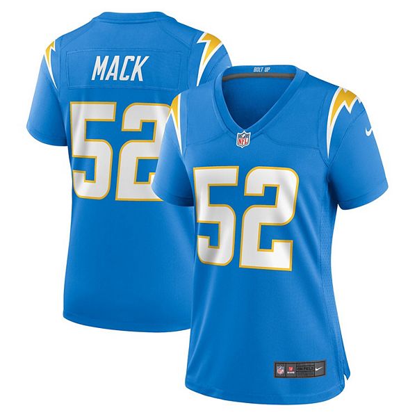Женская футболка Khalil Mack Powder Blue Los Angeles Chargers Nike — фото 2