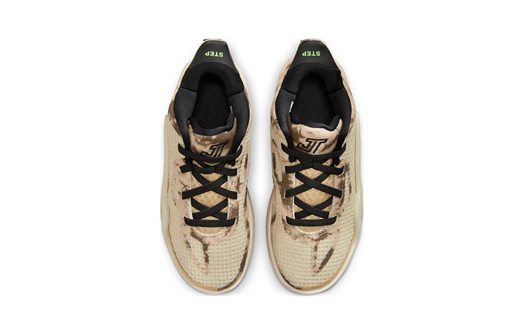 Детские баскетбольные кроссовки Tatum 1 Preschool Jordan, цвет Fossil Gray/Black/Sesame Brown/Electronic Green — фото 4