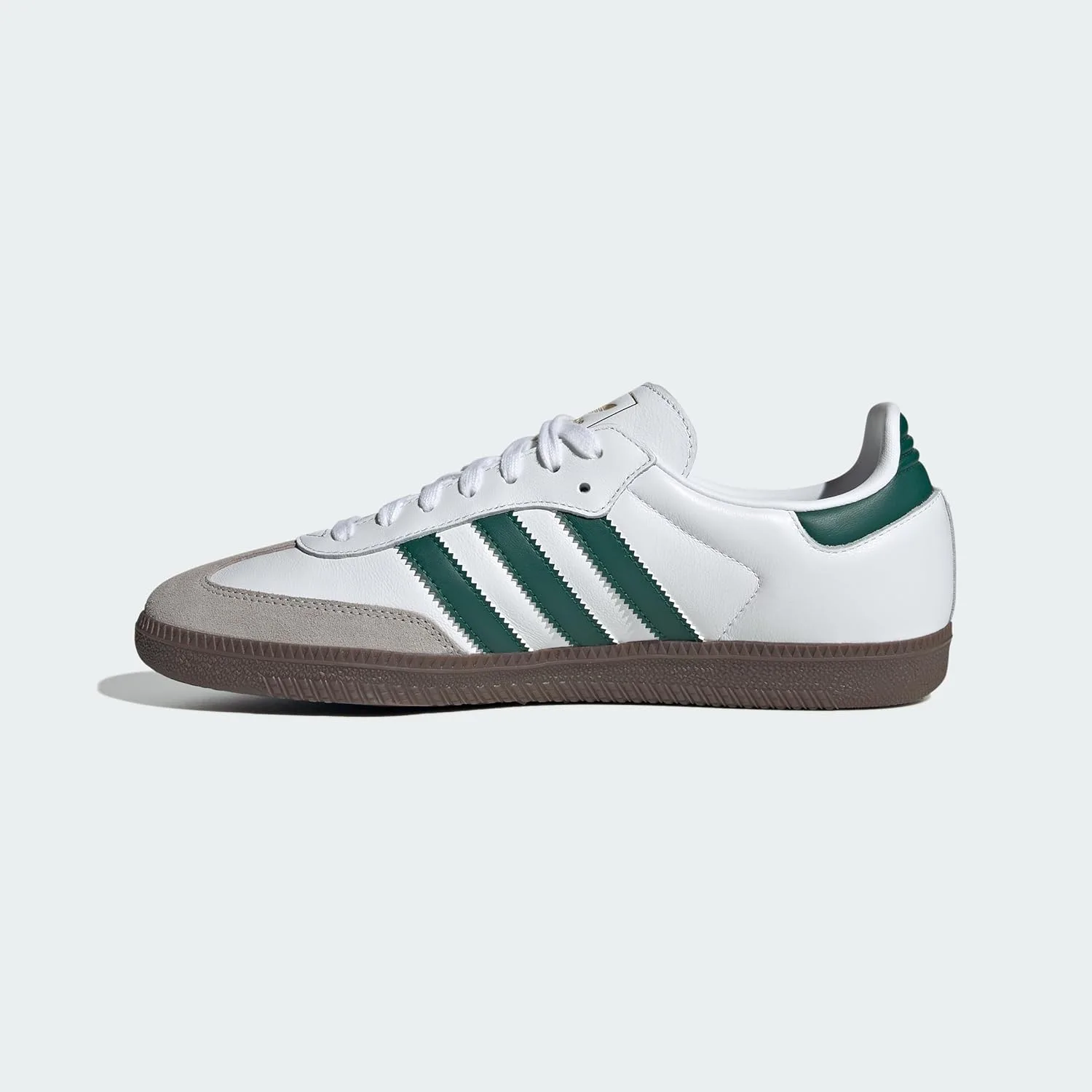 Мужские веганские кроссовки Adidas Samba, белый/зеленый/серый — фото 2
