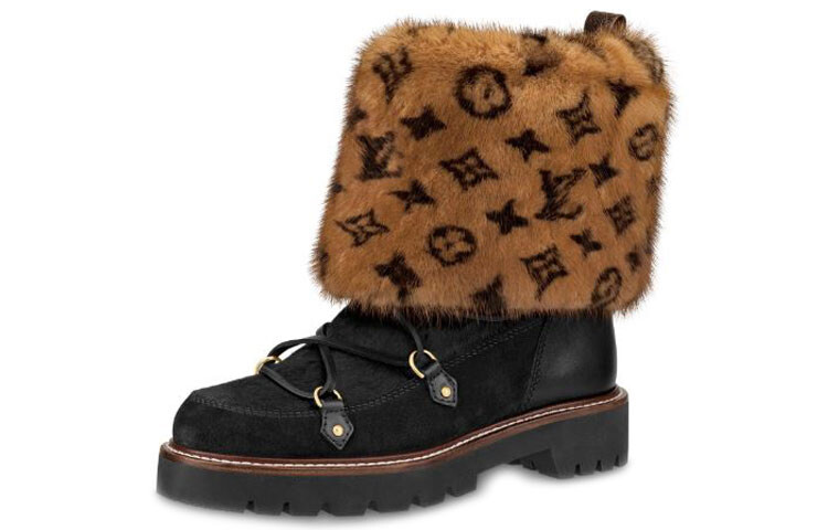 

Ботинки женские Louis Vuitton, коричневый / черный