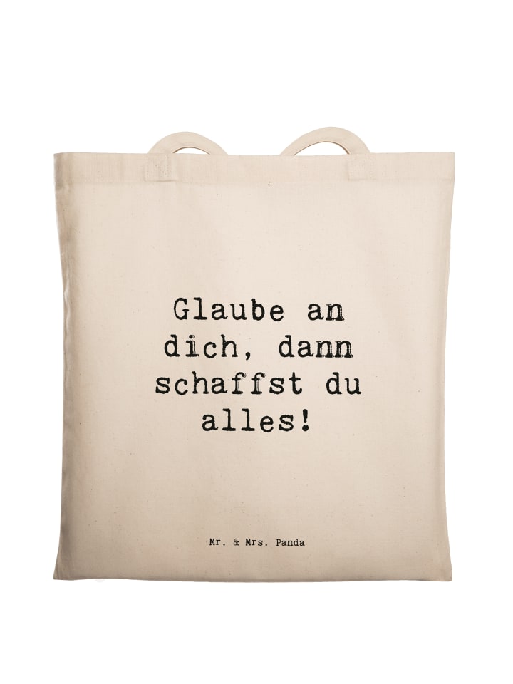 

Mr. & Mrs. Panda Сумка-шоппер с надписью «Преодоление страха» кремового цвета