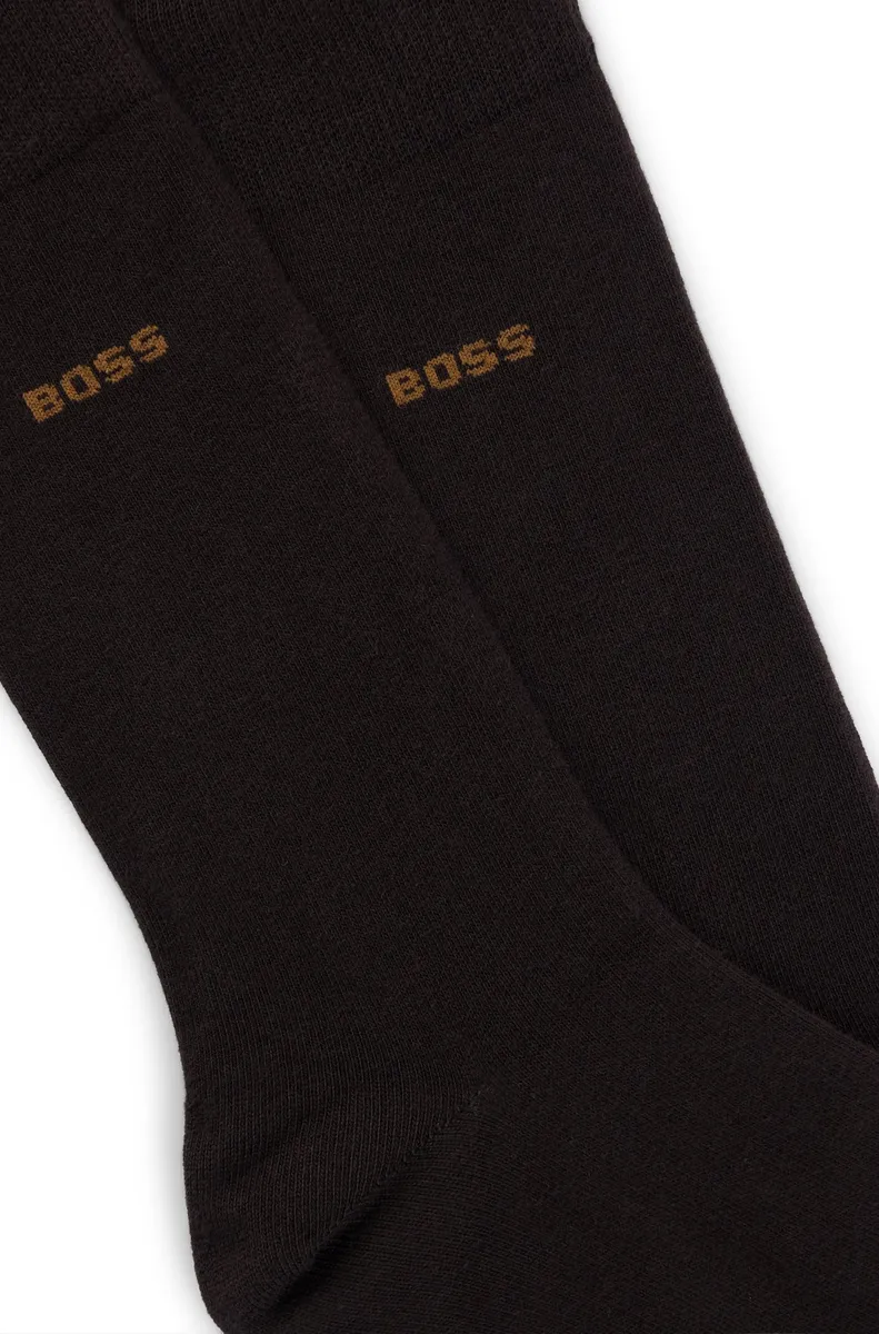 Деловые носки BOSS "2P RS Uni CC" (упаковка, 2 пары, 2 шт.), с логотипом бренда, коричневый — фото 3