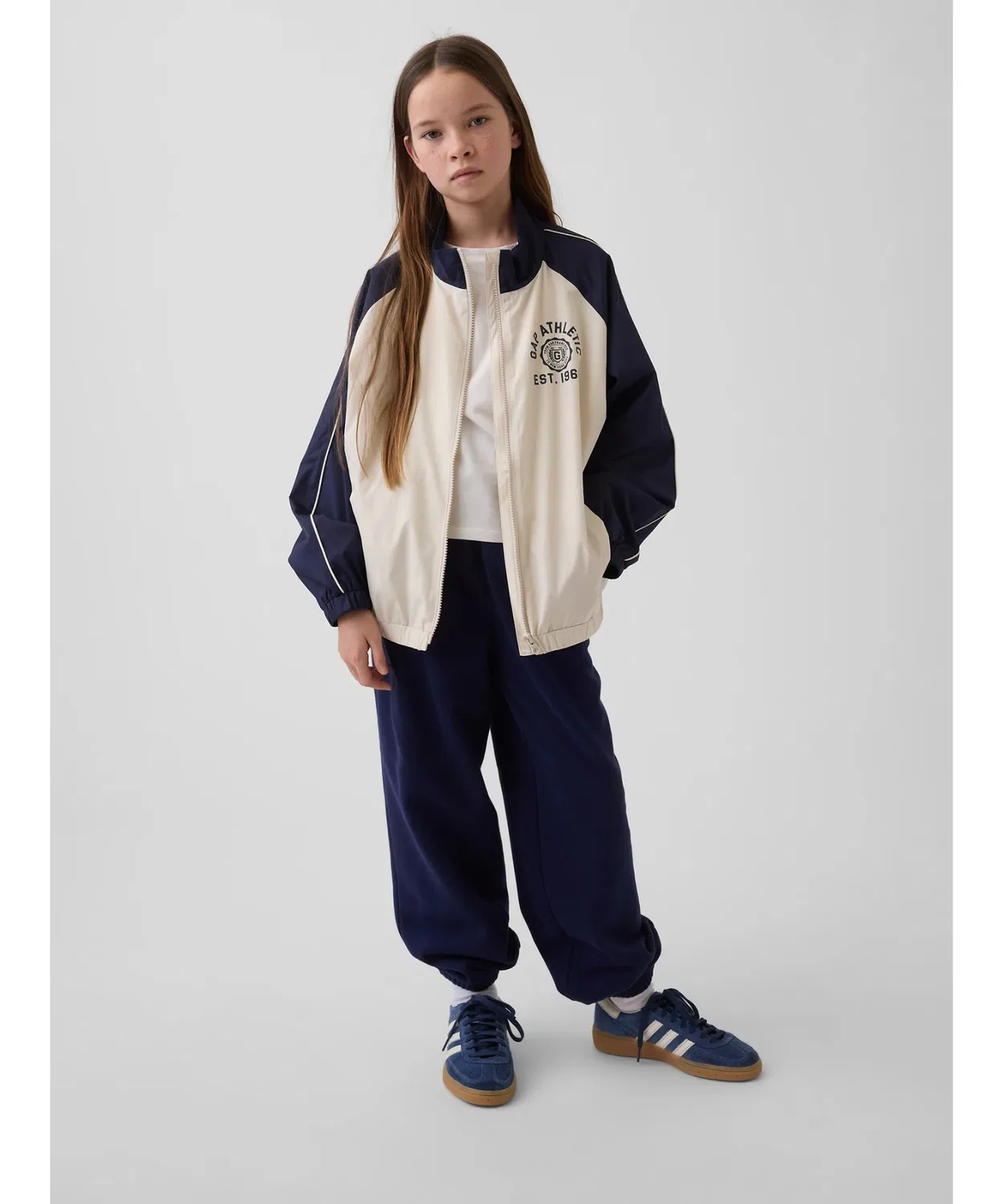 Ветровка GAP Athletic с логотипом, детская, лавандовая — фото 3