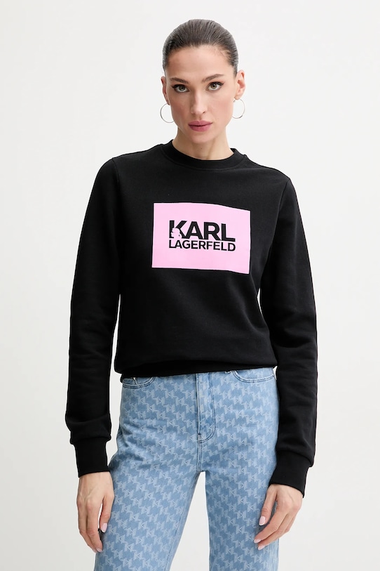 

Хлопковая толстовка Karl Lagerfeld, черный