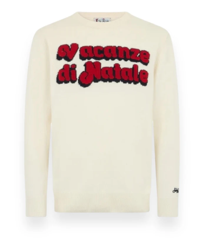 

Коллекция свитеров с праздничным логотипом Mc2 Saint Barth, бежевый