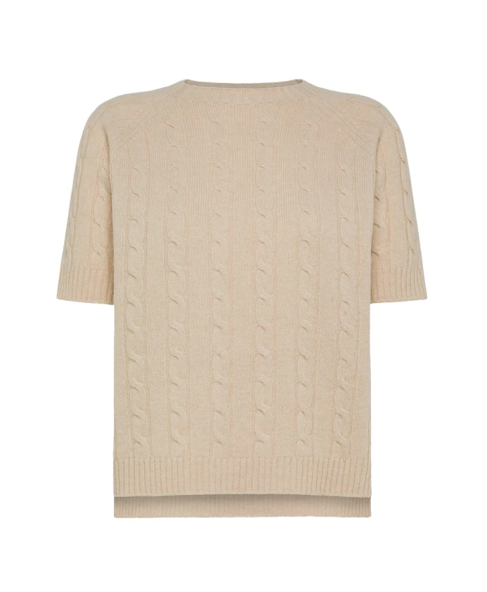 

Свитер с круглым вырезом из чесаной шерсти Peuterey, бежевый