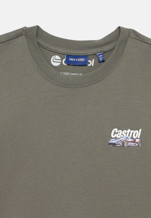 Футболка с принтом osjcastrol life Only & Sons Junior, Castor Gray — фото 3