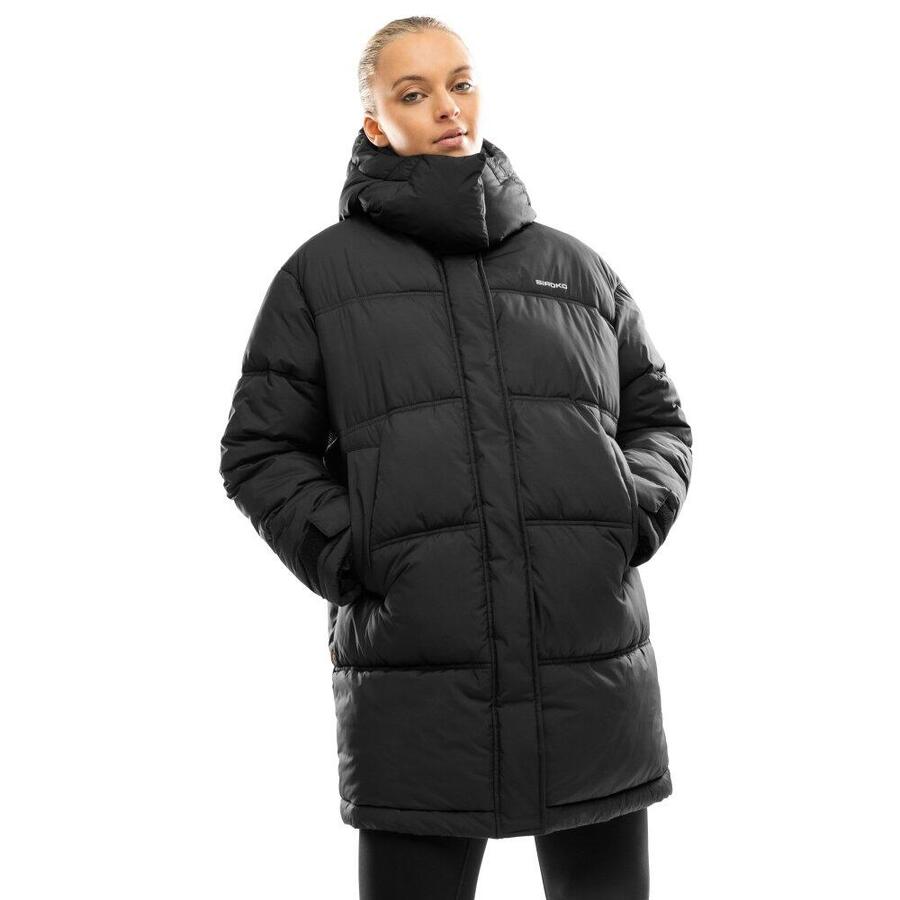 

SIROKO Женское стеганое пальто Lifestyle большого размера Naryan Black