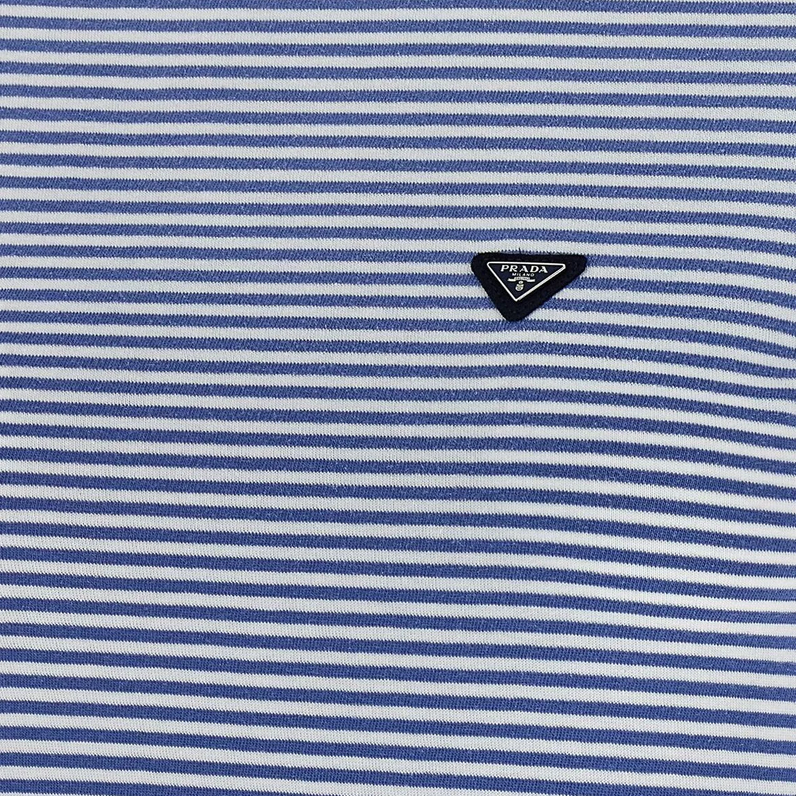 Футболка полосатая PRADA Light Blue — фото 4
