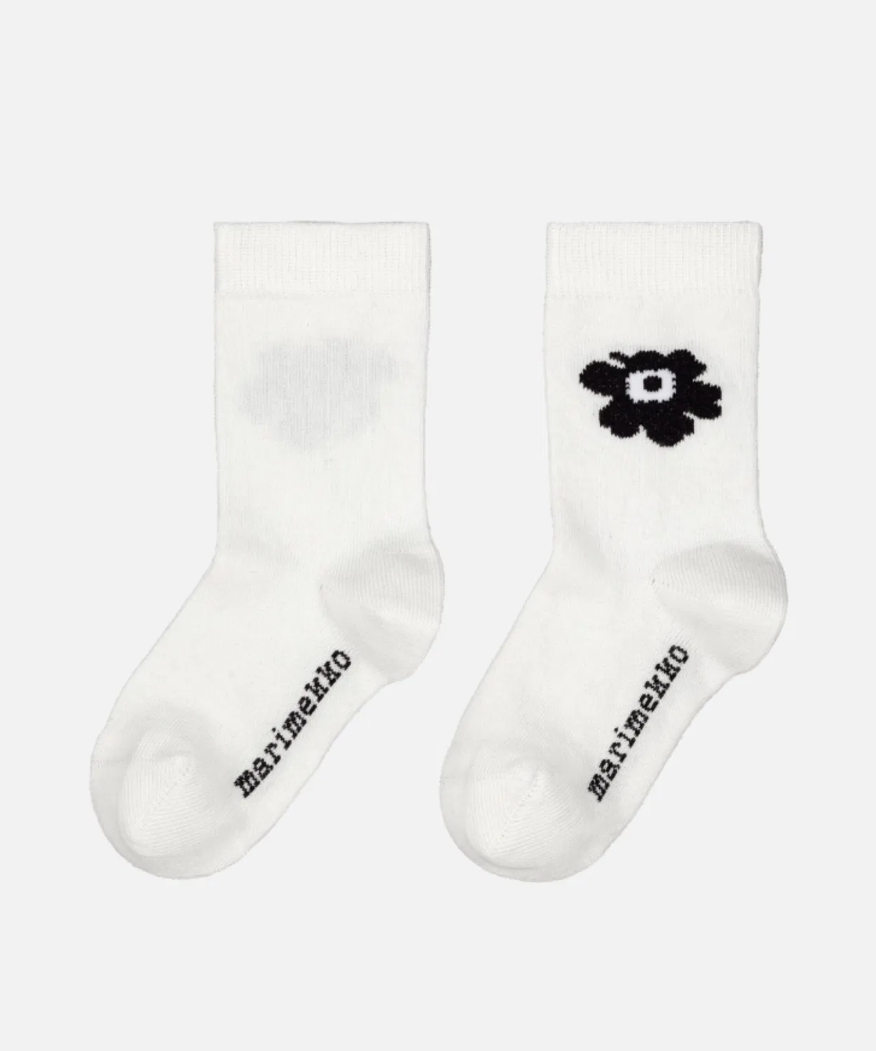 Носки детские Unikko с цветочным принтом, Marimekko, хлопок, белые