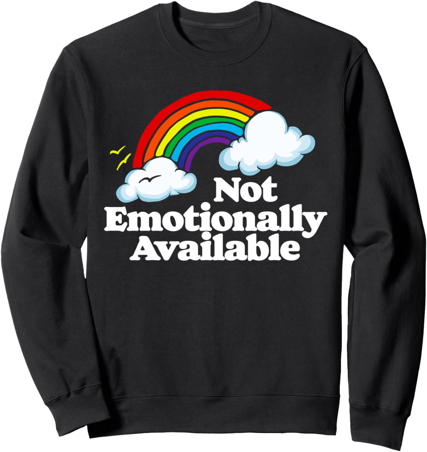 

Недоступна для эмоционального контакта. Забавная толстовка в стиле ретро 80-х с радужными надписями The Robot Ranger - Fun Apparel & Gifts, черный