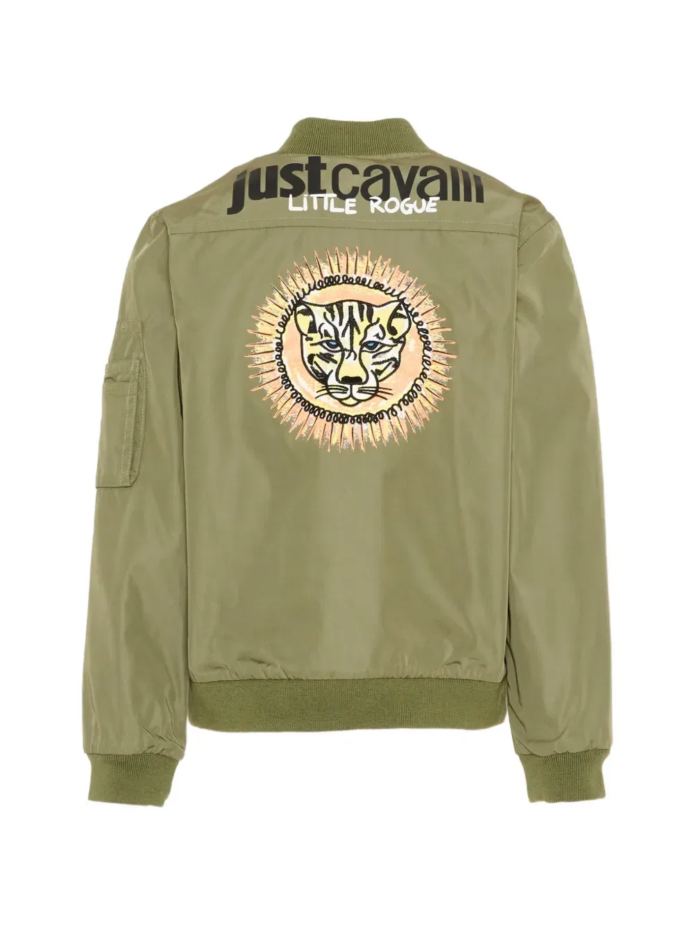 Вышитая куртка-бомбер на молнии Just Cavalli Kids, зеленый — фото 2