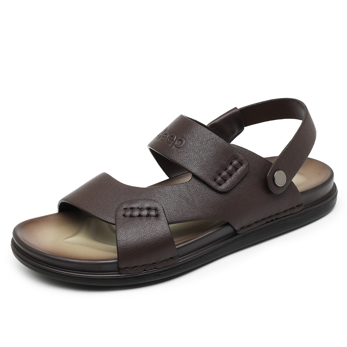 

Jeep Пляжные сандалии мужские коричневые, черно-коричневые, цвет Brown