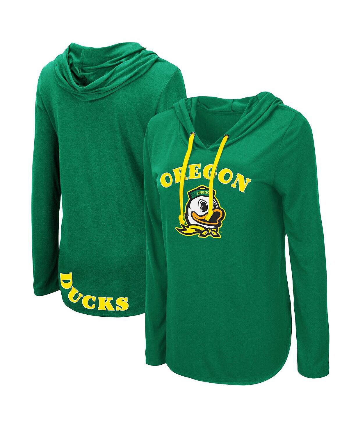 

Женская зеленая футболка с длинным рукавом и худи Oregon Ducks My Lover Colosseum, зеленый