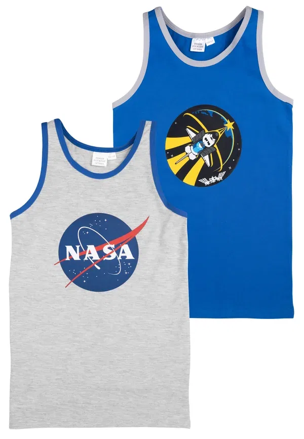 Футболка-майка 2Er pack undershirt Nasa, сине-серый